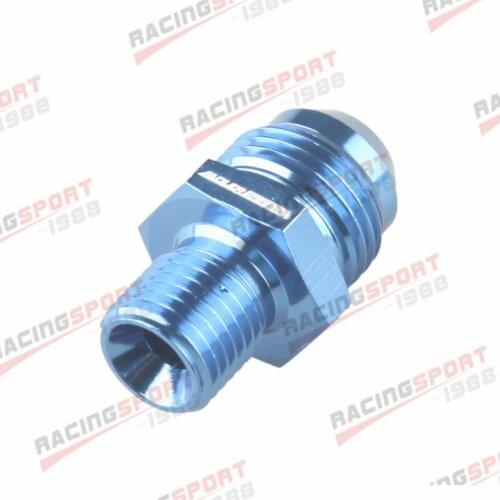 Straight Male -8AN 8AN AN8 AN-8 Flare To M14x1.5 Metric Fitting Aluminum BLUE