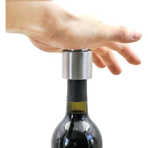 Manual Press Vacuum Wine Stoppers Kitchen Stainless Steel Bottle Opener Beer Opener Beer Openers Bar Wine Opener Tool