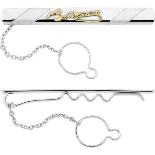Silverlina Silver Kemal Ataturk Signed Tie Clips