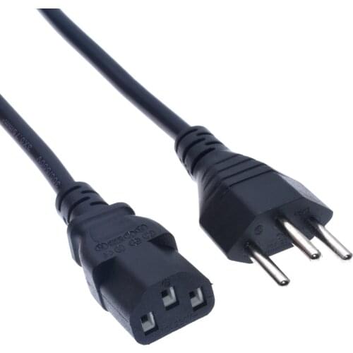 1pcs Swiss Power Cable 3 Pin Prong Switzerland IEC C13 Power Extension Cable 1.5m For PC Computer Monitor Printer Sony LG TV