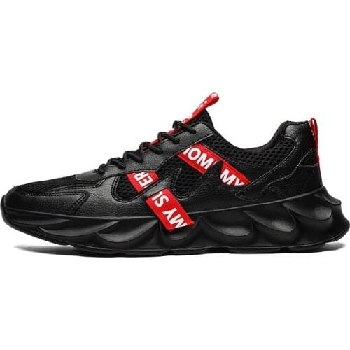 Running Shoes For Men Summer Sneakers Breathable Mesh Outdoor Sport Shoes Men Increase Black Upper Lace Up Male Shoes