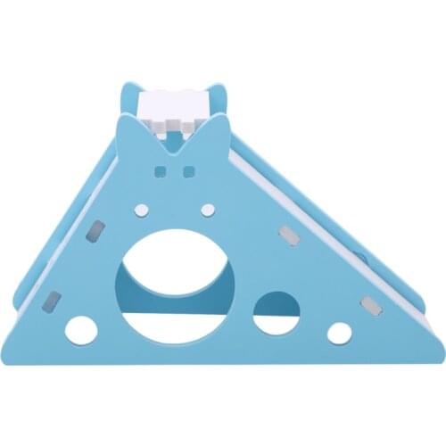 Pet Hideout Cages Cute Exercise Toy WPC Board House With Ladder Slide For Guinea Pig High Quality Accessories Hamster Cage