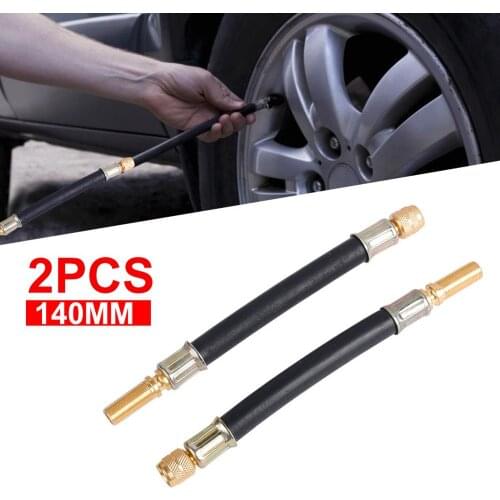 On salling! 2 pc 140mm Flexible Air Tyre Valve Extension Adaptor Motorcycle Car Tire Stem Extender Wholesale Quick delivery CSV