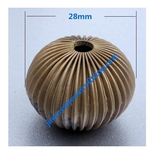 Jewelry findings wholesale 28 mm corrugate beads oval shape DIY beads funny beads