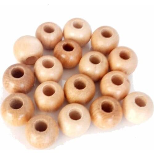20 Mm 10 Pcs Light Color Wood Round Beads
