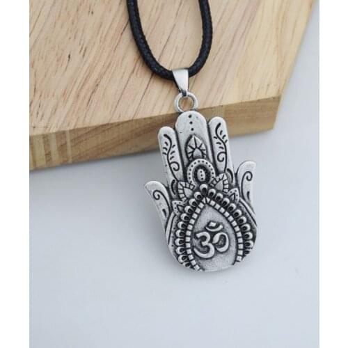 12pcs Good Luck Om Yoga Lotus Pendant Necklace Spiritual Buddhism Jewellry