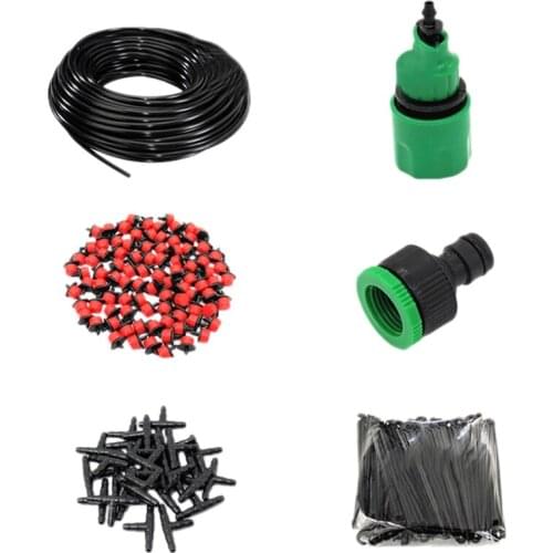 20M Diy Drip Irrigation System Automatic Watering Garden Hose Mini Drip Garden Watering Kits With Adjustable Drippers
