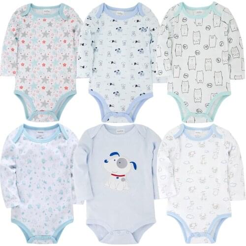 2020 6PCS/Lot Baby Boy Clothes Bodysuits Baby Girl Clothes Unicorn Girls Clothing Unisex 0-12M Baby Bodysuits Roupas de bebe