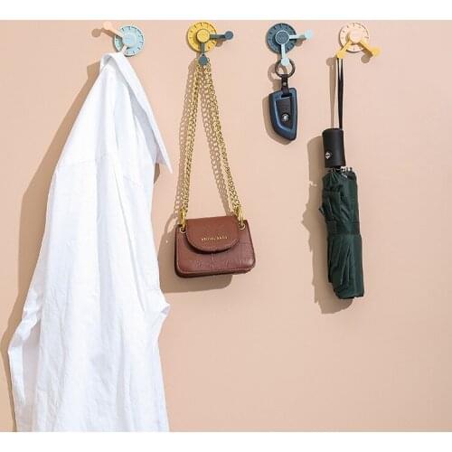 4 Pcs Wall Mounted Hook Rack Household Kitchen Bathroom Punch Free Holder Multi Function Hanging Hooks Self-adhesive Storage