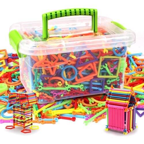 500pcs DIY Creative Intelligence Sticks Blocks Magic Wand Magnetic Designer Construction Set Plastic Model & Building Blocks