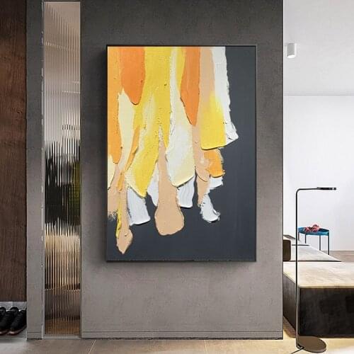 Abstract 100% Hand Painted Oil Painting On Canvas Thick Palette Knife Painting Wall Art For Home Decor