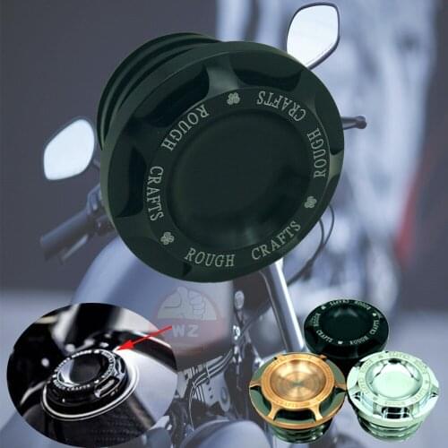 Motorcycle CNC Aluminum Rough Crafts Gas Tank Cover Fuel Tank Cap For Harley Sportster Dyna Touring Softail XL 883 1200