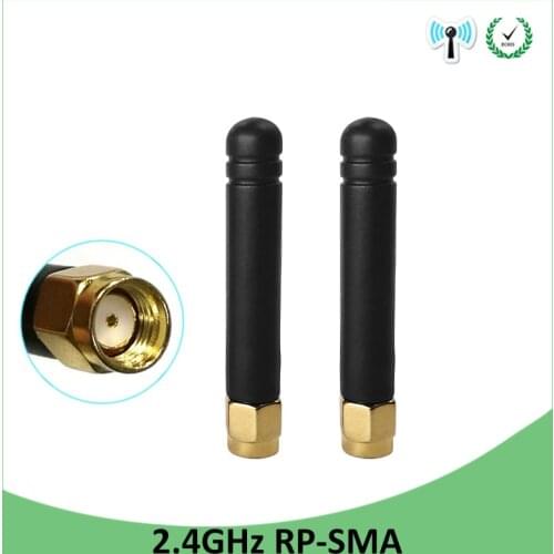 2pcs 2.4 GHz WiFi Antenna 2dBi Aerial RP-SMA Male Connector 2.4ghz antena wi fi antenne For Wireless Router Wifi Booster