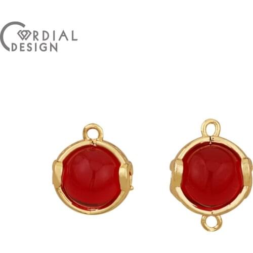 Cordial Design 50Pcs Jewelry Accessories/Connectors/Genuine Gold Plating/Hand Made/DIY Charms/Earrings Findings & Components