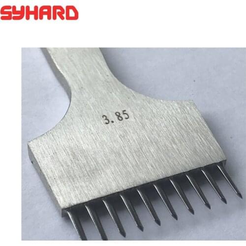 Diagonal Leather Punching Claw Hitting pricking Iron Length 110mm Distance of Teeth 3//3.38/3.85/4/5mm Teeth Number 2/5/7/10