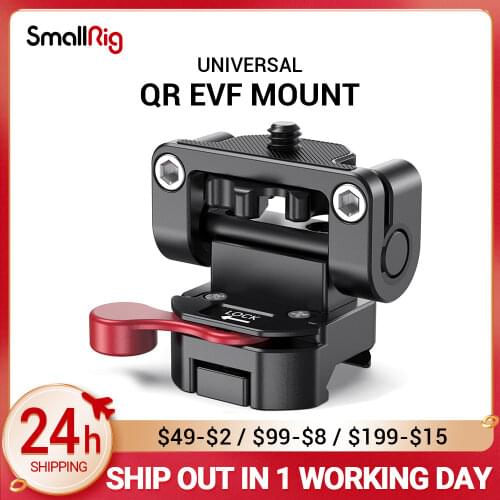 SmallRig Dual Camera EVF Mount with a Nato Clamp Quick Release Adjustable Monitor Holder For follow focus