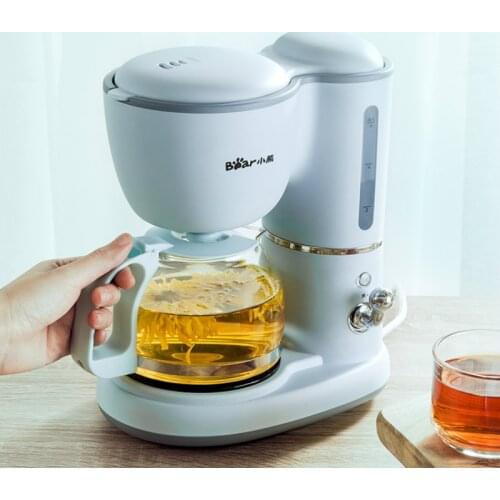Retro switch small semi-automatic American Mini coffee maker high density filter milk bubble machine teapot anti drip design