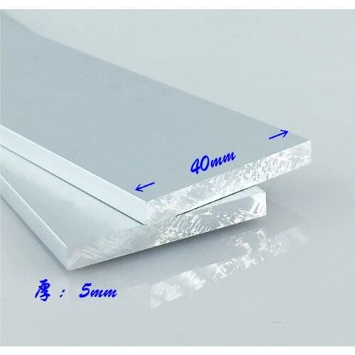 Aluminium alloy plate 5mmx40mm article aluminum 6063-T5 oxidation width 40mm thickness 5mm length 150mm 1pcs