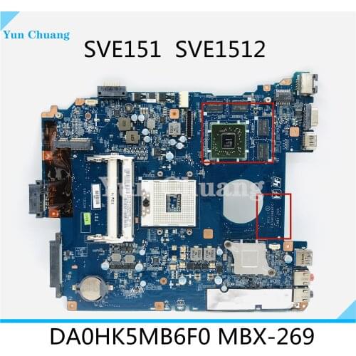 MBX-269 DA0HK5MB6F0 A1892855A FOR Sony SVE151 SVE151E11M laptop motherboard A1892854A A1876100A A1876099A HM76 100% test work