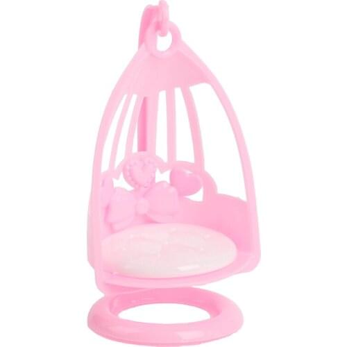 Random 1 Pc Mini Dollhouse Swing Chair For Girl Doll Miniature Furniture Toys Doll House Decoration Kids Play House Toys