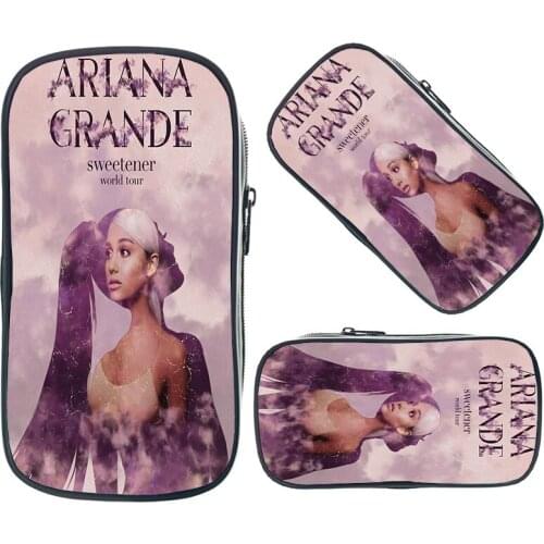 Trendy Ariana Grande Pencil Case Students Pen Bag Girls Cute Makeup Case Stationery Bag Large Capacity Pencil Bag School Pencase