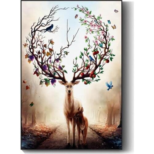 Diy 5D Nordic Elk Deer Full Diamond Painting cross stitch kits art Northern Europe High Quality Animal 3D paint by diamond