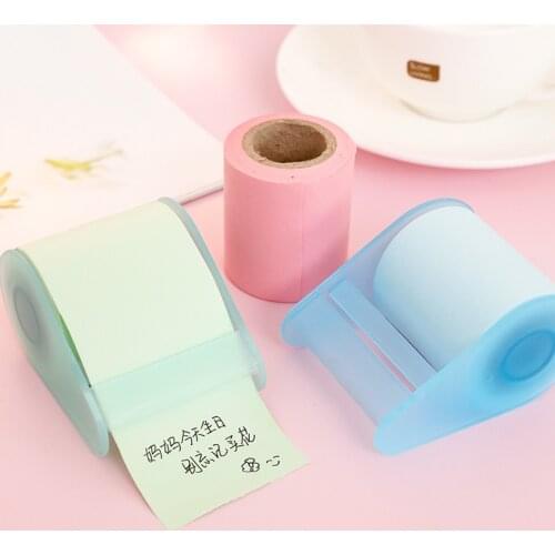 Kawaii Sticky notes set Refillable adhesive paper 8m length Posted it School supplies memo pad for Notebook stationery sticker