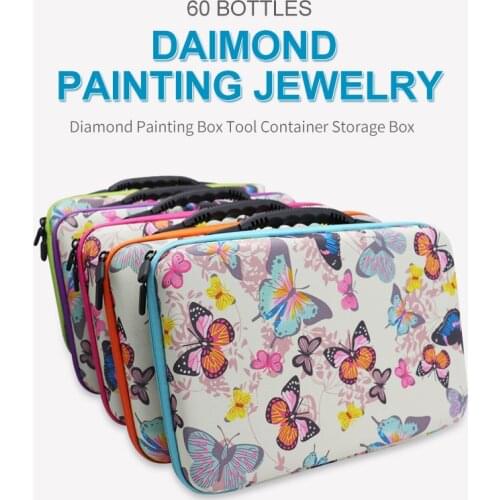 2021 New Hot Sale 60 Bottles Diamond Painting Jewelry High-grade PU fabric storage bag travel easy to carry nail polish storage