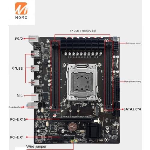 New X79/X99 Motherboard 2011 Pin E52680v2 Desktop Computer CPU Motherboard Set