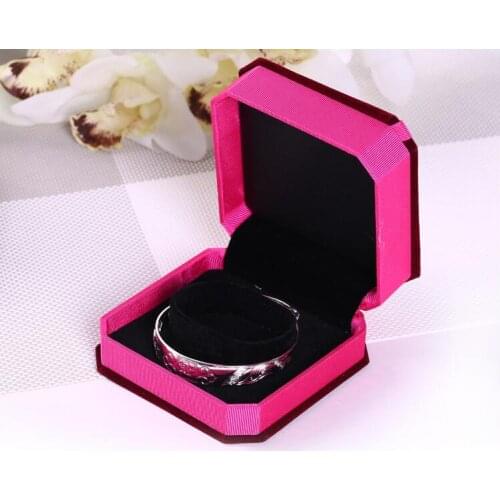 WholeSale 20pcs/lot flannelette high-grade velvet Bangle Bracelet octagonal box packing box High Quality Christmas Gift Boxes