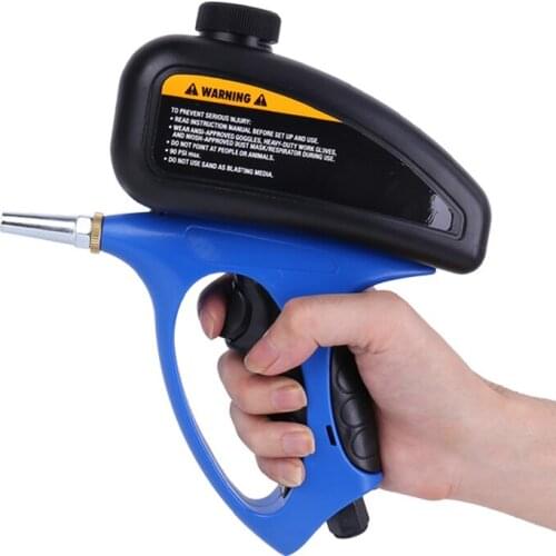 Anti-rust Sandblaster Spray Gun Handheld Pneumatic Sand Blasting Glass Tombstone Sprayer Sandblasting Gun Machine Air Power Tool