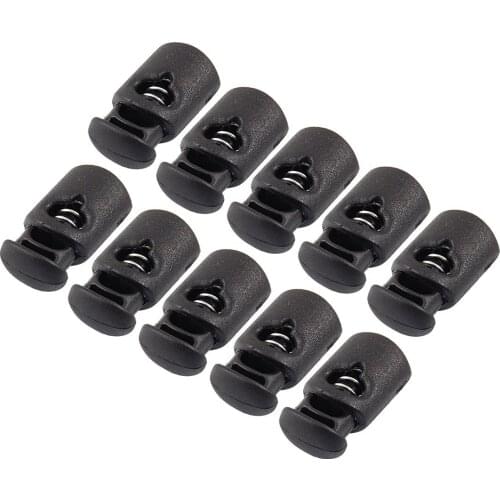 Amico Plastic Toggle Spring Stop Single Hole String Cord Locks 10 Pcs