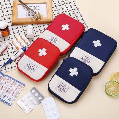 Mini Portable Medicine Bag First Aid Kit Medical Emergency Kits Organizer Outdoor Household Medicine Storage Bag Pill Case