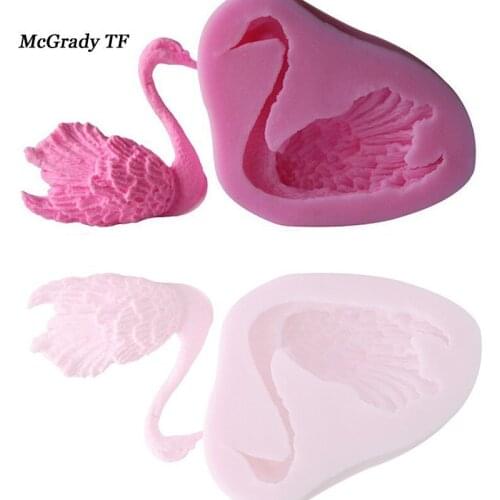 Swan Shape Silicone Cake Mould 3D Swan Fondant Cake Decorating Tools Silicone Soap Mold Silicone Cake Mold Cake Tools