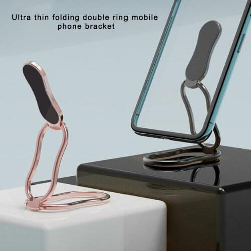Thin Luxury Metal Mobile Phone Ring Holder Foldable Cell Phone Stand Socket Universal Finger Ring Grip Mobile Phone Holder Stand