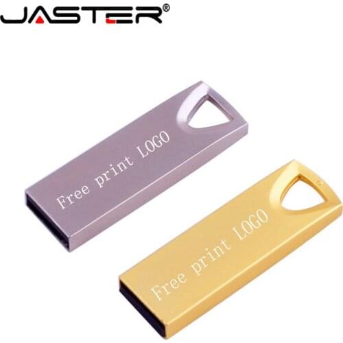 JASTER USB 2.0 New style metal usb flash drive 64GB 32GB 16GB 4GB pen drive pendrive metal silver u disk usb stick cusomer logo