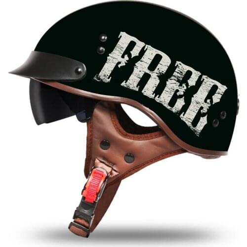 Vcoros Vintage Motorcycle helmet open face helmets for motorcycle scooter pilot vespa Moto helmet Jet casco Retro