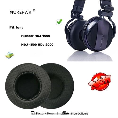 Replacement Ear Pads for Pioneer HDJ-1000 HDJ-1500 HDJ-2000 Headset Parts Leather Cushion Velvet Earmuff Earphone Sleeve Cover