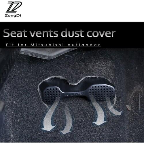 ZD 2pcs For 2014-2017 2018 Mitsubishi Outlander Accessories car seat air conditioner air outlet protective cover sticker