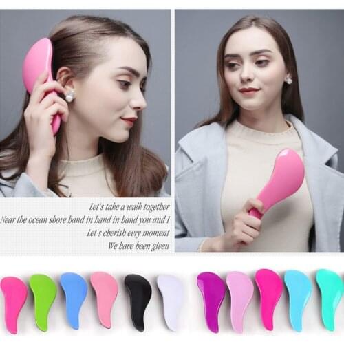 1pc Magic Anti-static Handle Hair Comb Scalp Massage Hair Brush Women Anti-knotting Shower Salon Hairbrush Kappers Benodigdheden