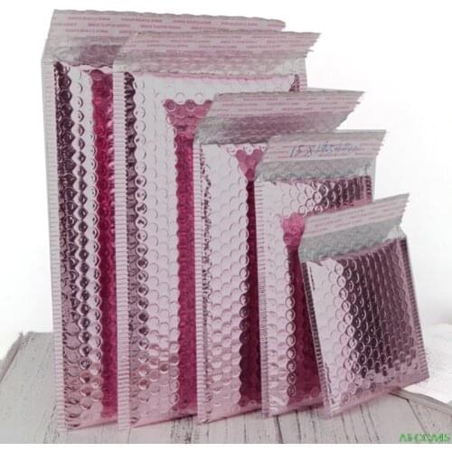 10Pcs Rose Gold Foam Envelope Bags Self Seal Mailers Padded Shipping Envelopes With Bubble Mailing Bag