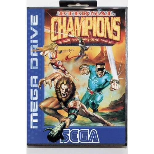 Eternal Champions 16 bit SEGA MD Game Card With Retail Box For Sega Mega Drive For Genesis