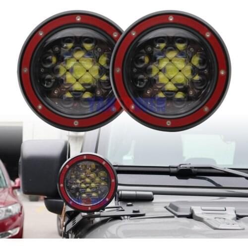 2Pcs 51W Round 5" Led Work Light Spot Off Road Fog Driving Roof Bar Bumper for Jeep SUV Boat 4x4 Off Road Led Lamp