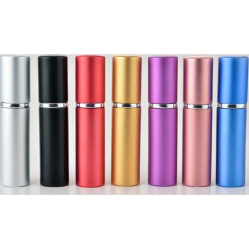 5ml Portable Mini Aluminum Refillable Perfume Bottle With Spray Empty Makeup Containers With Atomizer LX8148