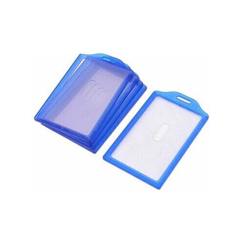 5pcs Plastic Frame Vertical Business Work Slide ID Card Holder 84 x 52mm