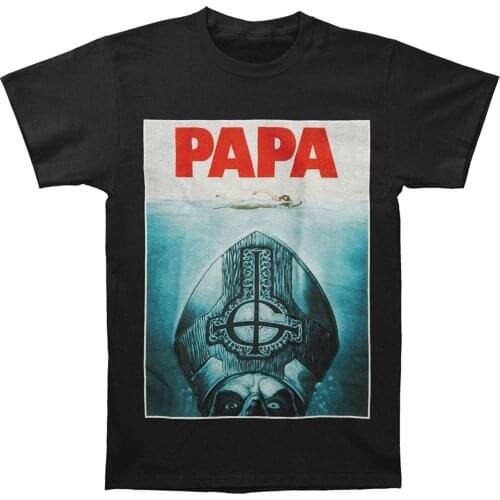 Authentic Ghost Band Papa Emeritus Ii Jaws Logo TShirt New Summer Short Sleeves Cotton T-Shirt Top Tee harajuku