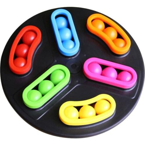 Kids Educational Toys Magic Turntable Spin Beads Round Puzzle Matching Smart Games Brain IQ Challenge Creative Toys