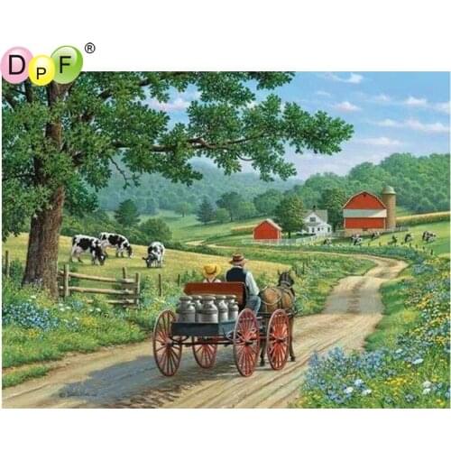 DPF DIY The ranch 5D crafts diamond embroidery diamond painting cross stitch needlework diamond mosaic full square home decor