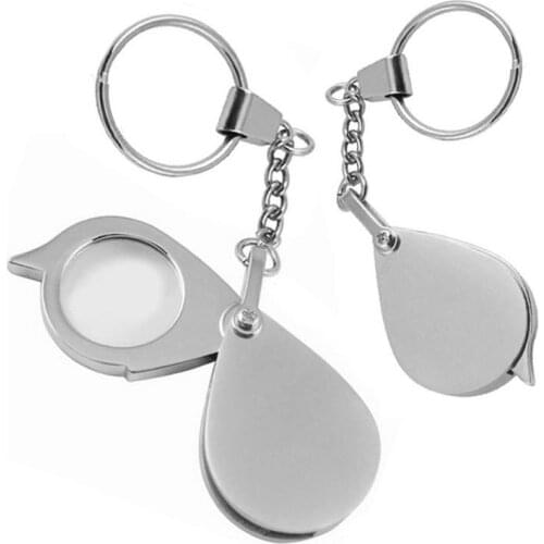 Hot Sale Portable 8X Folding Keychain Magnifier With Key Chain Pocket Tool Key Chain Is Convenient And Practical For 2021