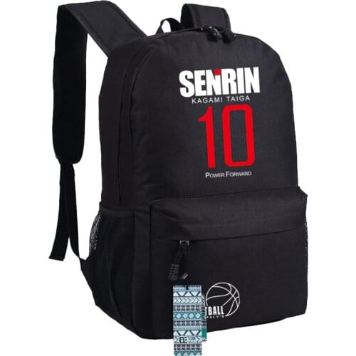Harajuku Japanese Anime Kurokos Kuroko Tetsuya Printing Backpack Canvas School Bags for Teenagers Mochila Feminina